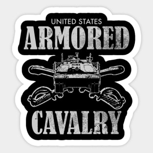 United States Armored Cavalry (distressed) Sticker